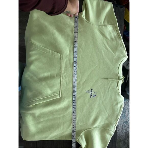 Dickies Lime Green Micro Floral Hoodie Sweatshirt Size S Skater Surfer Y2K NWT - Picture 7 of 8